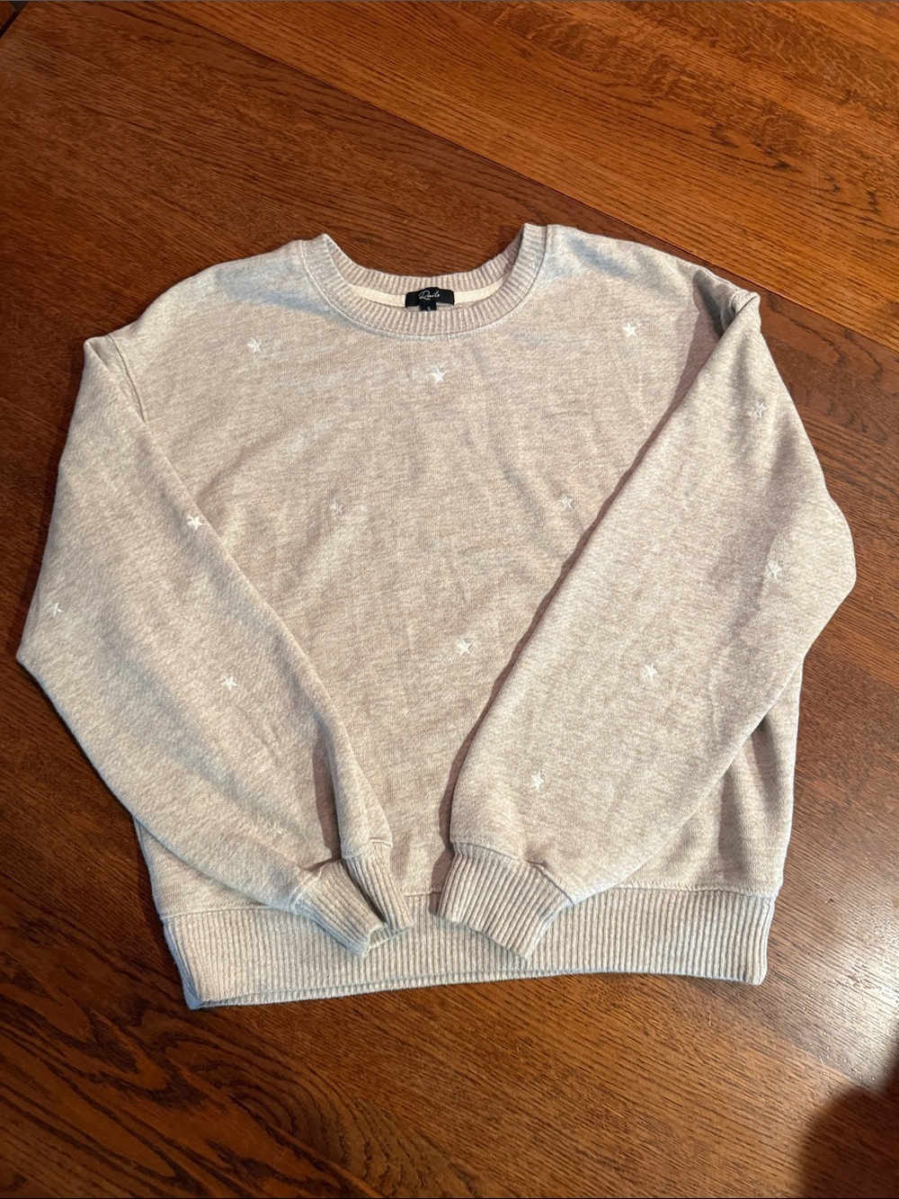 Rails Womens Ramona Embroidered Star Sweater Heather Brown Size S